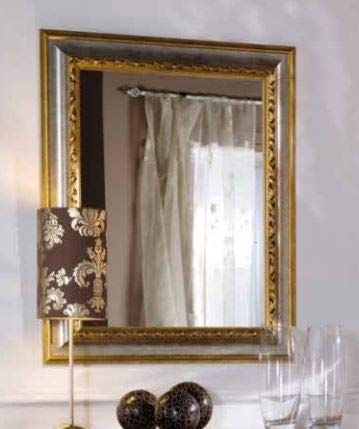 Dafne Italian Design Specchiera Stile Classico Laccata Oro (cm. L. 70 - H. 100) (TVG)