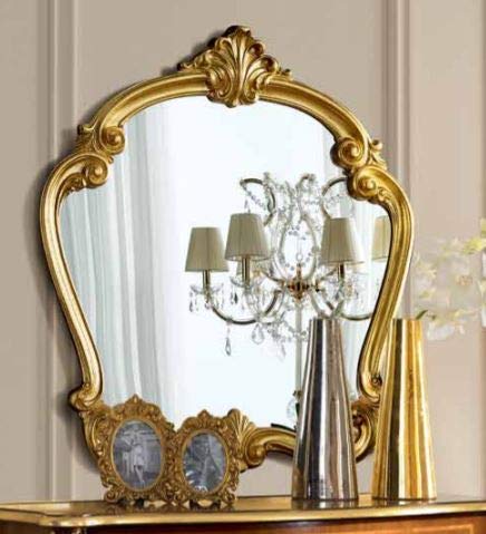 Dafne Italian Design Specchiera Stile Classico intarsiata Oro (cm. L. 95 - H. 106 - P. 9) (TVG)