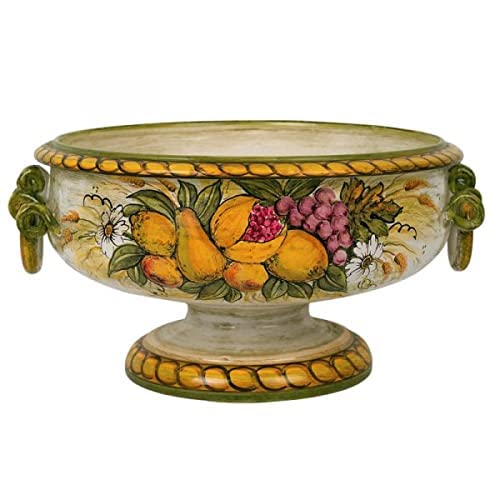 Centrotavola in Ceramica Artigianale Italiana. Dimensioni: h 17.018 ø 32.004 cm.
