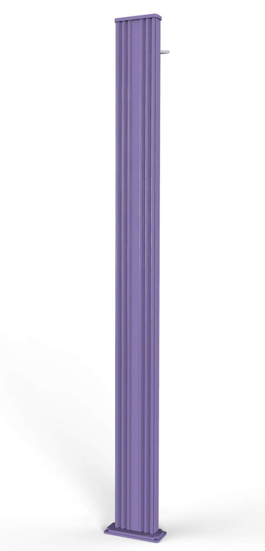 Arkema Design doccia solare in alluminio con banda inox A220/4005-I viola