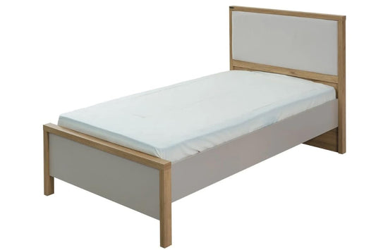 Dafne Italian Design Letto singolo Ugo colore bianco e beige, cm. 112 X 109 X 208 comprensivo di materasso cm. 100x200x25