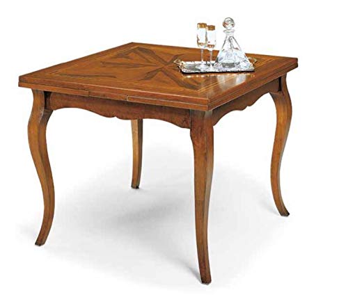Dafne Italian Design Tavolo allungabile in noc- Stile Classico (cm. L. 160 P. 85) (TVG)