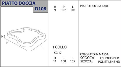 Piatto Doccia LAKE Arkema Design D108 6016 Verde