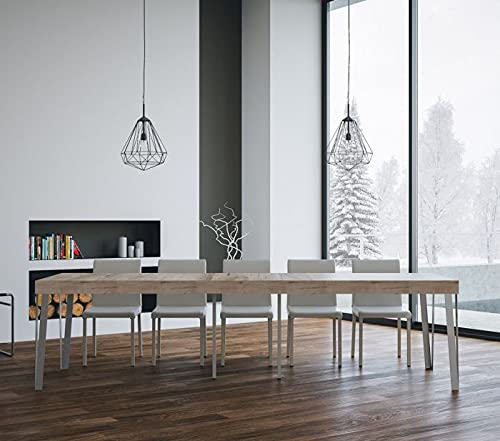 Dafne Italian Design Consolle allungabile Rio Premium Quercia Natura Telaio Ruggine