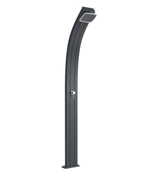 Doccia classica da interno e esterno Arkema Spring Ingresso acqua calda e acqua fredda regolabile con Miscelatore Doccia Curva Altezza 226 cm ARKEMA A105 7016 Colore Antracite