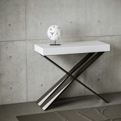 Dafne Italian Design - Mobile Consolle Ingresso Moderno Utilizzabile come Tavolo Allungabile Sala da Pranzo, Prodotto in Italia, Tavolo Cucina dal Design Unico ed Elegante