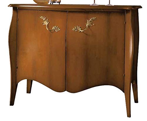 Dafne Italian Design 1 Credenza, due ante, noce scuro -cm: 110 cm - 53 cm - H 89 cm ? 0,60 Mc ? Stile classico - Gambe in massello toulipier - 100% Made in Italy (GF17)