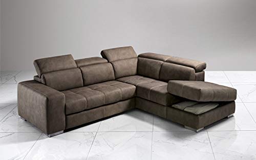 Dafnedesign.com - Divano angolare 3 posti con penisola e contenitore. dimensioni: cm. 266 x 230 x 94h (STD)