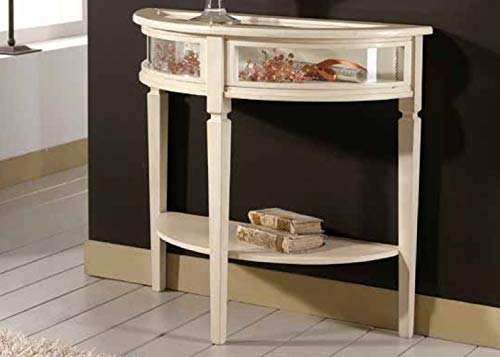 Dafne Italian Design 1 Consolle con ripiano, colore avorio -cm: 84 cm - 34 cm - H 76 cm ? 0,25 Mc ? Stile classico - ? Gambe in massello toulipier - 100% Made in Italy (GF17)