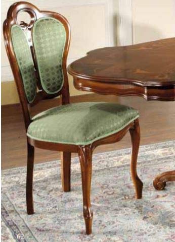 Dafne Italian Design Set di Tavolo con sedie Noce, Stile Classico (cm. L. 175 - H. 79 - P. 110) (TVG)