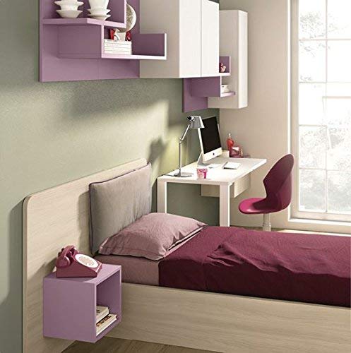 Dafne Italian Design TUTTOCAMERETTE.IT Cameretta completa per ragazza, colori malva, bianco, tortora, olmo.100% Made in Italy (SF21)