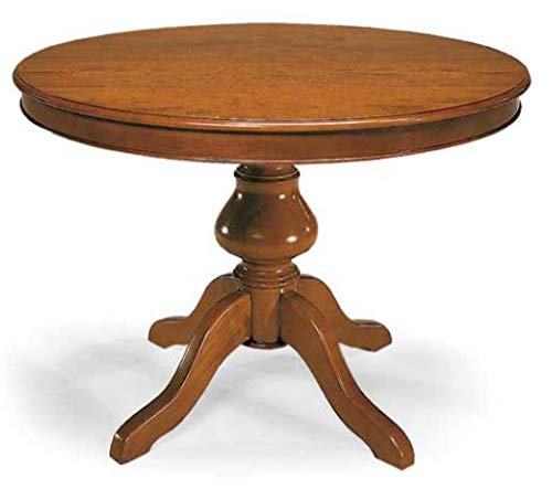 Dafne Italian Design Tavolo Classico allungabile in noc- Stile Classico (cm. Ø 100) (TVG)