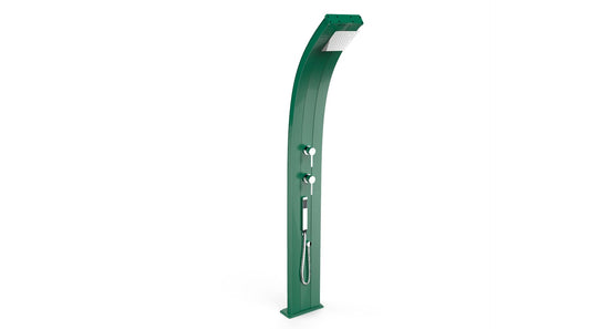 Arkema Design Doccia Solare in Alluminio Design Curvo- Dada D340/6016 - Verde