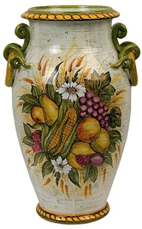Portaombrelli in ceramica artigianale italiana. Dimensioni: h 54.864 cm.