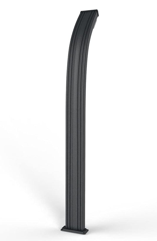 Doccia a riscaldamento solare Arkema A120/7016 Spring Antracite Doccia solare dal design curvo totalmente in alluminio con trattamento anticorrosione Verniciata a polvere Serbatoio con capacità di 30 lt Altezza 224 cm Peso 15kg Con miscelatore e lavapiedi