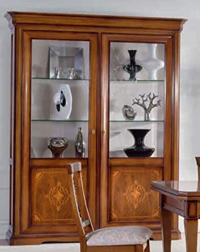 Dafne Italian Design Vetrina Stile Classico intarsiato (cm. L. 170 - P. 50 - H. 220) (VGG)