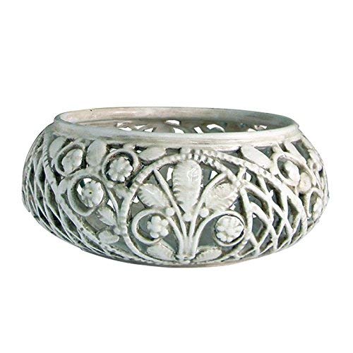 Centrotavola Vaso dipinto e fatto a mano in ceramica artistica di Castelli Italia Codice: FMA-05 Collezione: Arte dell'arredo - Arabesque Dimensioni: � cm 26 - h cm 10