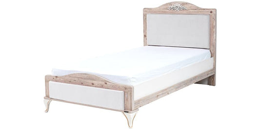 Dafne Italian Design Golden Bedstead Crema 120x200 [LVT]