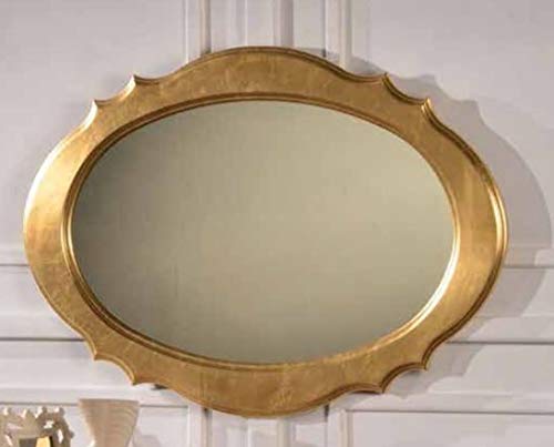 Dafne Italian Design Specchiera Stile Classico intarsiata Oro (cm. L. 88 - H. 72 - P. 4) (TVG)