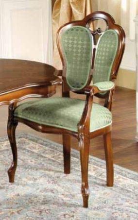 Dafne Italian Design Set di Tavolo con capotavola Noce, Stile Classico (cm. L. 175 - H. 79 - P. 110) (TVG)