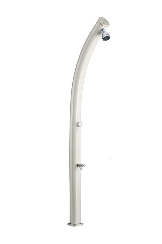 Doccia a riscaldamento solare Arkema Design A520/9001 Jolly - Sabbia Doccia solare dal design curvo totalmente in alluminio
