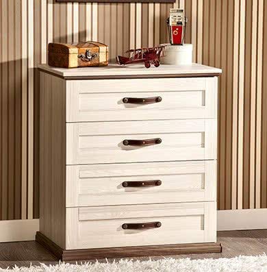 Dafne Italian Design com? stile inglese - rifiniture in pelle - struttura in legno 85X52X75 cm- Cassetti: in legno maniglie in pelle