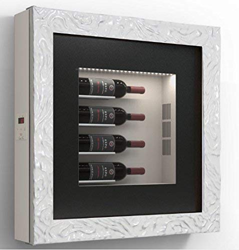 Cantinetta vino da parete per quattro bottiglie in orizzontale per bottiglie H.400 D.90 mm - peso 30 kg. (SF00)