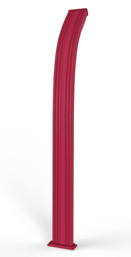 Doccia a riscaldamento solare Arkema A100/3027 Spring Cherry Doccia solare dal design curvo in alluminio