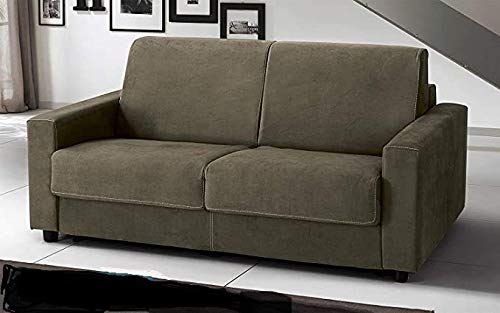 Dafnedesign.Com - Divano Letto 3 posti - cm. 204 x 95 x 90h - Colore: Grigio Elefante Scamosciato -