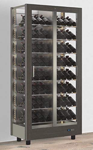 Dafne Italian Design Teca vino, struttura alluminio, bande magnetiche per applicazione cover, vetrina,