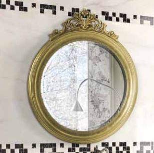 Dafne Italian Design Specchiera Stile Classico intarsiata Oro (cm. L. 100 - H. 117 - P. 6) (TVG)
