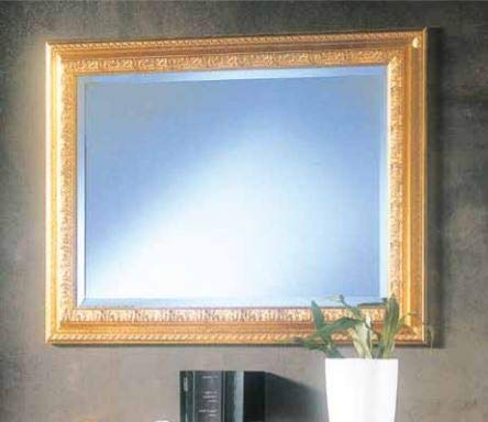Dafne Italian Design Specchiera Stile Classico Laccata Oro (cm. L. 84 - H. 64 - P. 5) (TVG)