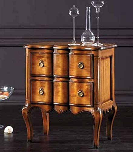 Dafne Italian Design Coppia di comodini -cm: 58 cm - 39 cm - H 69 cm - 0,18 Mc - Stile classico - 100% Made in Italy (GF17)