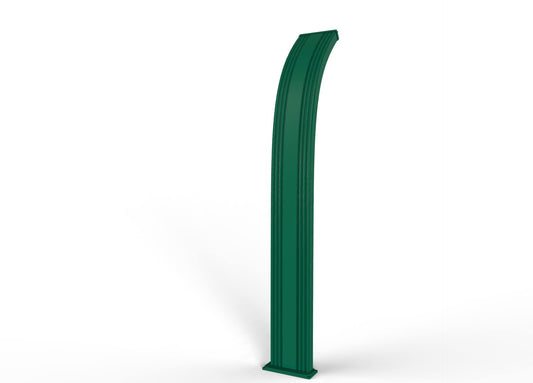 Arkema Design Doccia Solare in Alluminio Design Curvo- Dada D340/6016 - Verde