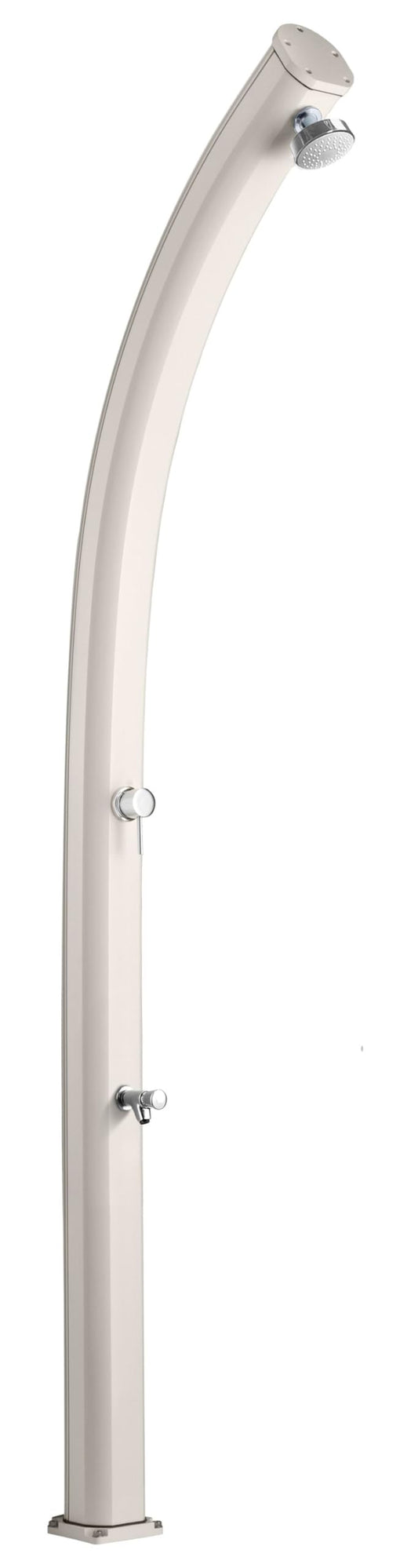 Doccia tradizionale Arkema Design Jolly A525/9001 color sabbia realizzata in alluminio dal design curvo