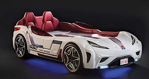 Dafne Italian Design Letto forma di auto,bianco, 80X127X230 - per materasso 99 x 191(non incluso)