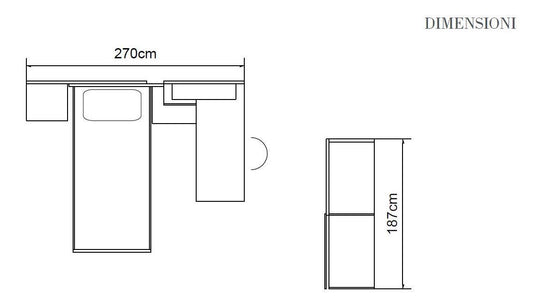 Dafne Italian Design TUTTOCAMERETTE.IT - Cameretta Singola completa di: 1 Letto singolo; 1 Armadio ; n. 2 Pensili; 1 Libreria ; 1 Comodino; 1 Scrittoio ; 1 Sedia. 100% Made in Italy (SF30)