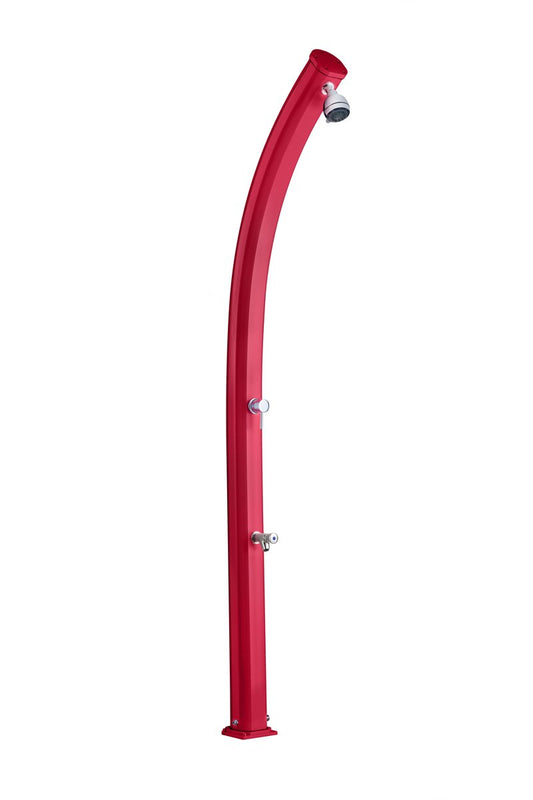 Doccia a riscaldamento solare Arkema A520/3027 Jolly Cherry Doccia solare dal design curvo totalmente in alluminio