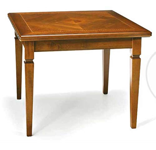 Dafne Italian Design Tavolo allungabile in Noce (cm. L. 100 P. 100) (TVG)
