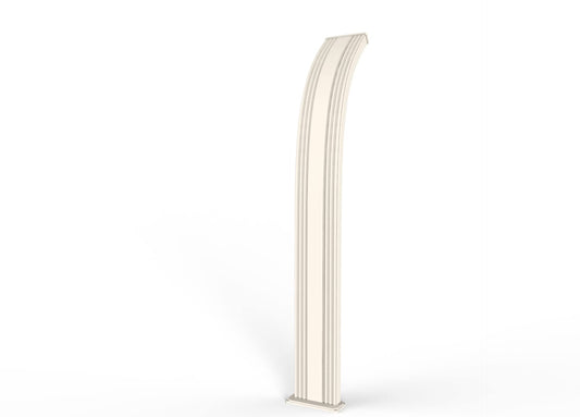 Arkema Design Doccia Solare in Alluminio Desgin Curvo Dada D 340/9001- Sabbia
