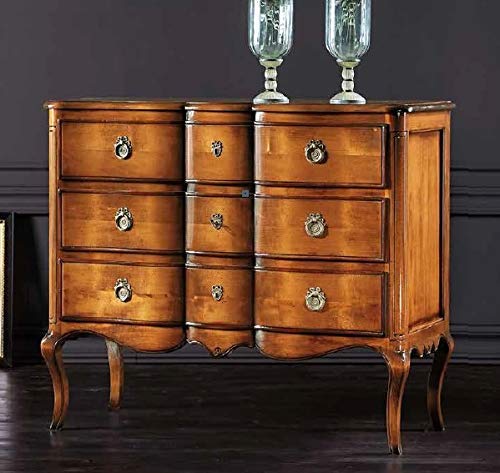 Dafne Italian Design 1 Com?, tre cassetti, noce scuro -cm: 120 cm - 52 cm - H 102 cm - 0,71 Mc - 100% Made in Italy (GF17)
