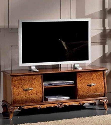 Dafne Italian Design Base Porta Tv 2 vani e 2 cassetti, noce scuro -cm: 140 cm - 45 cm - H 61 cm ? 0,45 Mc ? Stile classico - - - 100% Made in Italy (SF17)