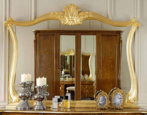 Dafne Italian Design Specchiera Stile Classico intarsiata Oro (cm. L. 161 - H. 124 - P. 8) (TVG)
