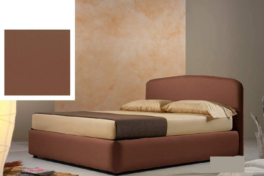 Dafne Italian Design Letto matrimoniale contenitore, similpelle, marrone - 178x220x114 cm - per materasso 160x200-100% Made in Italy