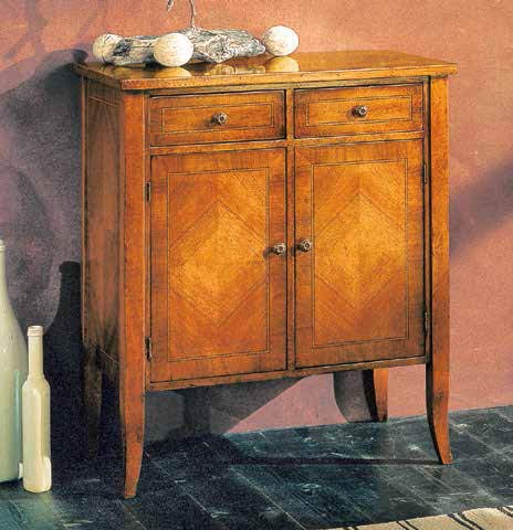 Dafnedesign.Com - Comò con intarsio a Spina di Pesce (L. 71 - H. 82,5 - P. 41) (TVG)