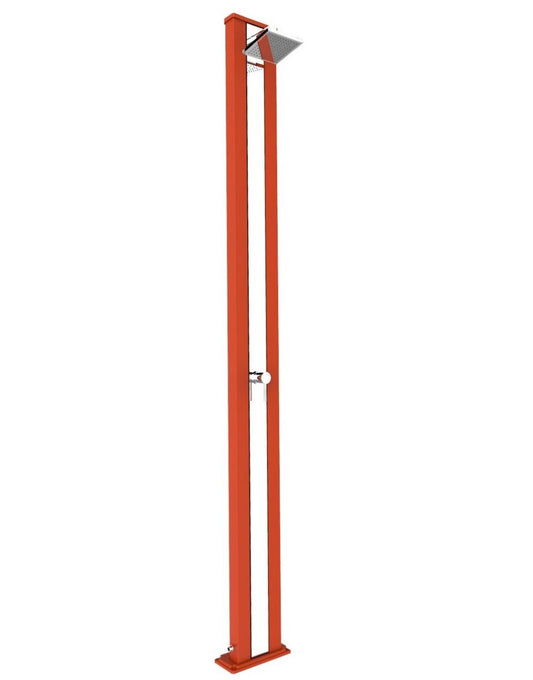 ARKEMA Doccia Solare con miscelatore Spring S Arancio e fascia Inox
