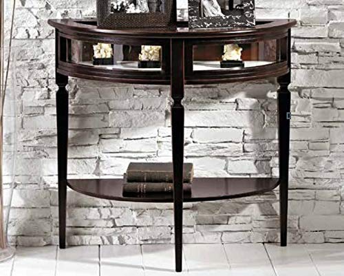 Dafne Italian Design 1 Consolle con ripiano, colore nero -cm: 84 cm - 34 cm - H 76 cm ? 0,25 Mc ? Stile classico - ? Gambe in massello toulipier - 100% Made in Italy (GF17)