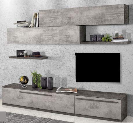 Parete componibile per soggiorno -- cm. 270 x 46 x 203h - (STP)