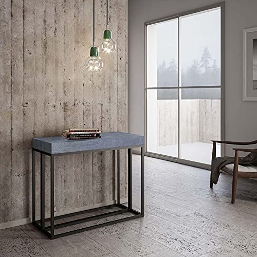 Dafne Italian Design Consolle allungabile Epoca Premium Cemento Telaio Antracite