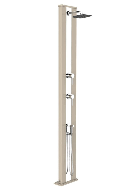 Arkema Design Doccia a energia solare Dada S Sabbia e Inox con Doccetta D440/9001-I